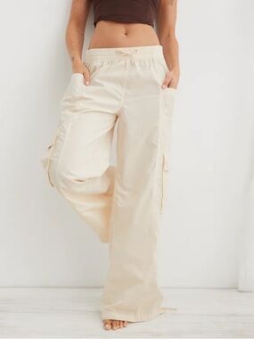 Aerie High Waisted Go-For-It Baggy Cargo Pants